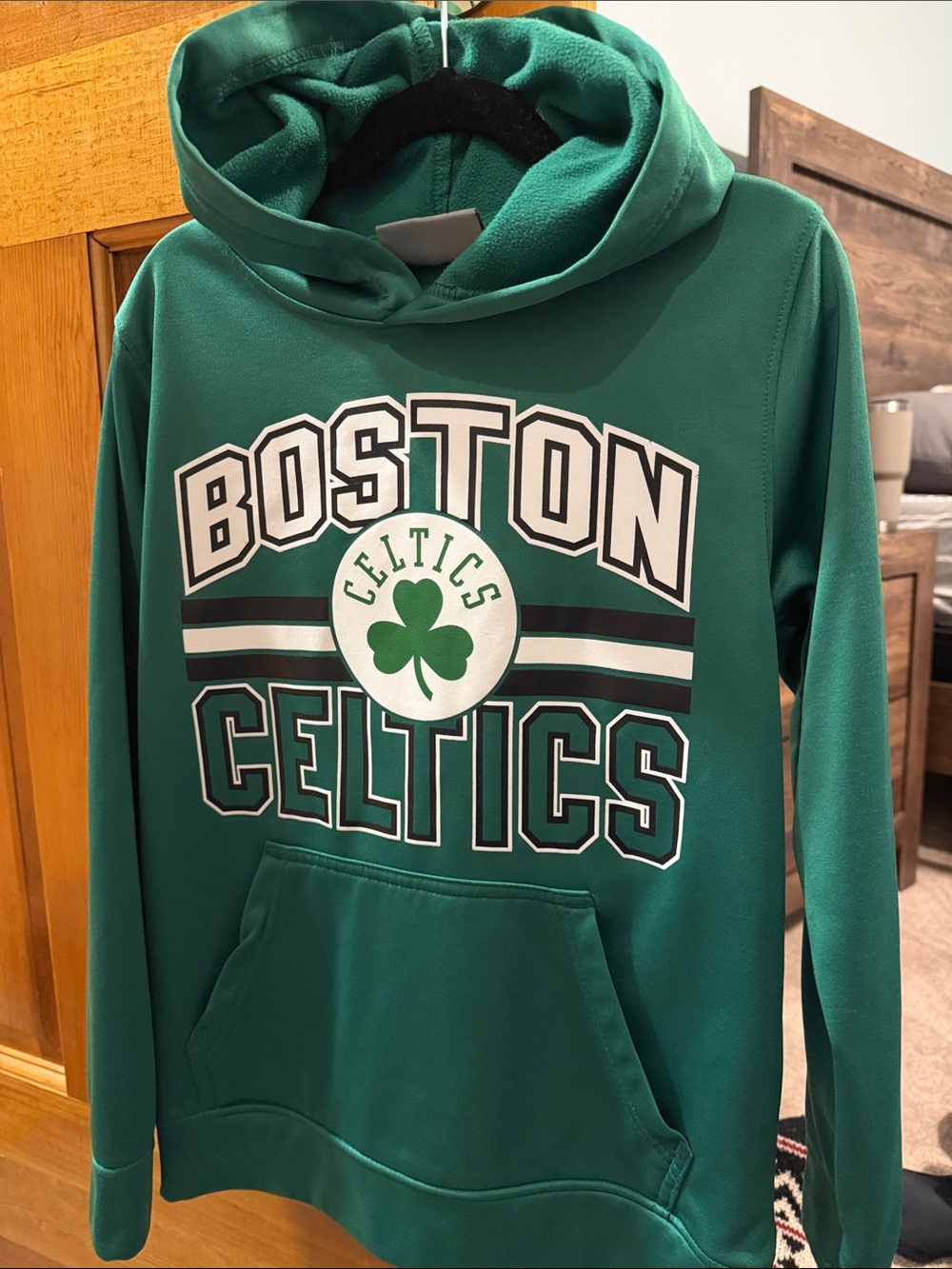NBA Boston Celtics Green Kids Hoodie with Front Logo